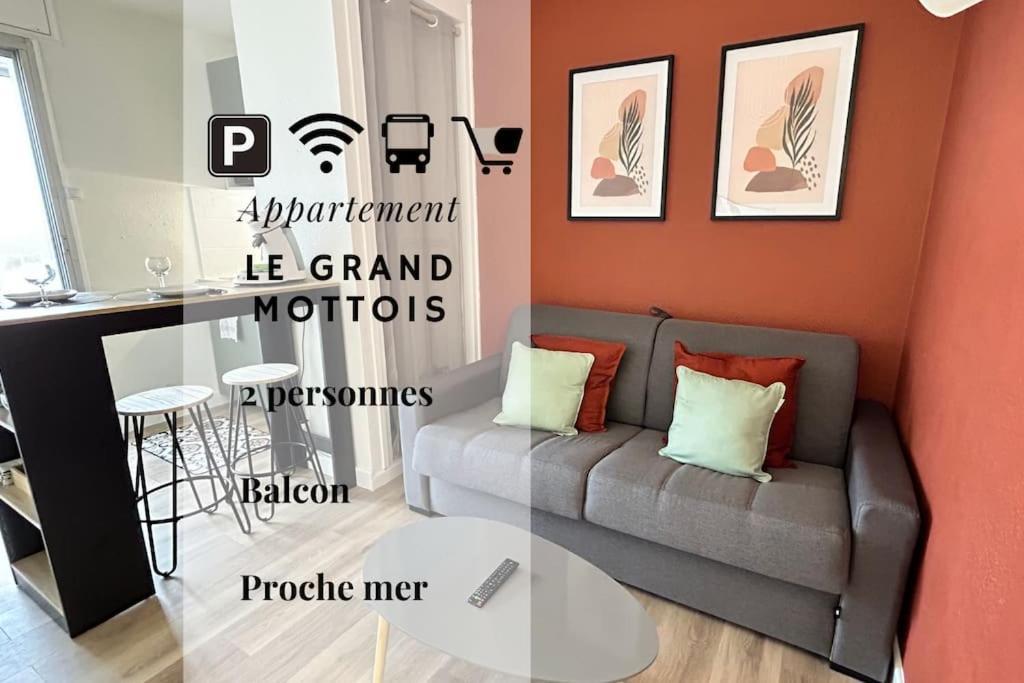 050 - Le Grand Mottois Studio, 2Pers - 100M Plage 拉格朗德默特 外观 照片